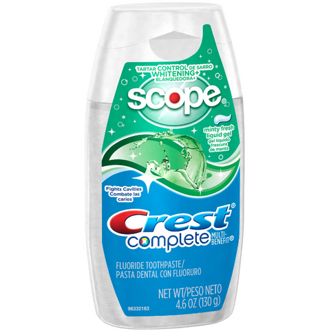 Crest Complete Multi-Benefit Whitening Liquid Gel Toothpaste, Minty Fresh - 4.6 oz tube